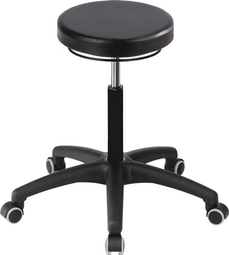 MEY Drehhocker m.Rl.PU-Schaum schwarz Sitz-H.420-550mm Hocker MEY