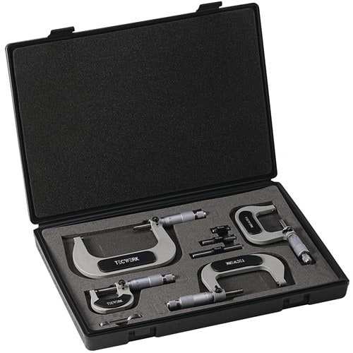 TECWERK Bügelmessschraubensatz DIN 863/1 0-100mm TECWERK