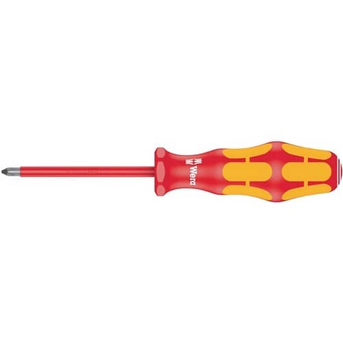 WERA Schraubendreher 162 i Gr.PH 1 Klingen-L.80mm VDE isol.Lasertip-Spitze WERA
