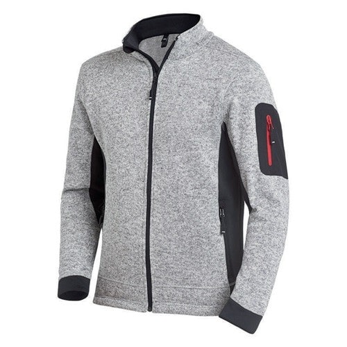 FHB Strick-Fleecejacke CHRISTOPH Gr.XXXL grau/schwarz FHB