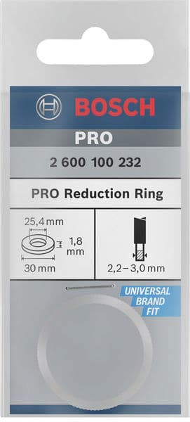 BOSCH Reduzierring für Kreissägeblätter, 30 x 25,4 x 1,8 mm