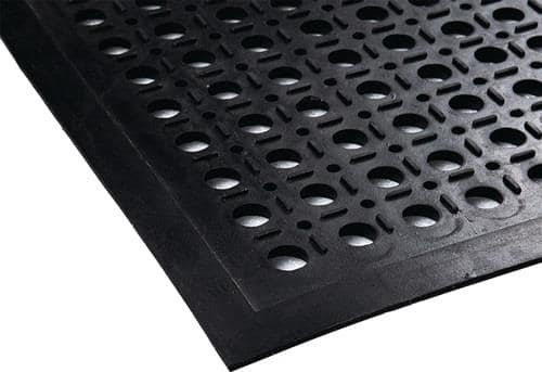 Anti-Ermüdungsmatte B.0,9m L.1,5m D.12mm schwarz NR/SBR o.Gewebeeinlage