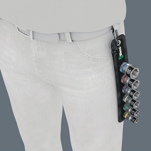 WERA Steckschlüsselsatz Belt C 1 Zyklop 7-tlg.1/2 Zoll 10-19mm f.a6-KT.-Schr.WERA