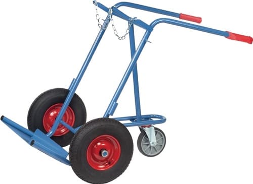 FETRA Stahlflaschenkarre f.Flascheninh.2x40-50l Luft-Bereifung m.Lenkr.Trgf.150kg