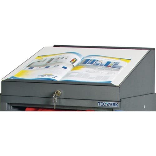 TECWERK Pultaufsatz H272/91xB500xT500mm grau TECWERK