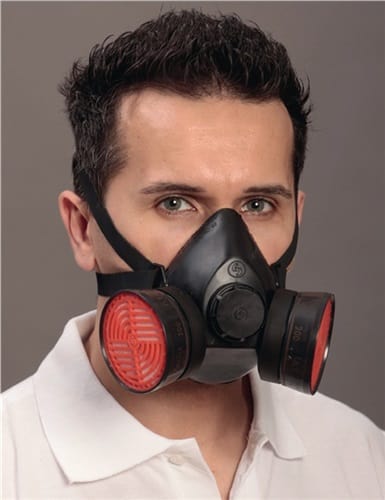 EKASTU Atemschutzhalbmaske Polimask 100/2 EN 140 o.Filter Universalgröße EKASTU