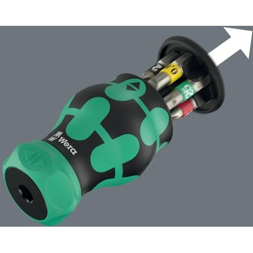 WERA Magazinbithalter KK Stubby Magazin RA 2 6-tlg.BZT Schlitz/PH/PZ/TORX® WERA