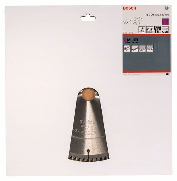 BOSCH Kreissägeblatt Multi Material, 300 x 30 x 3,2 mm, 96