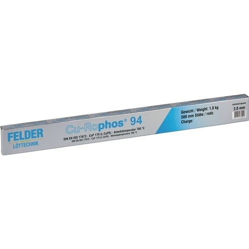 FELDER Kupferhartlot Cu-Rophos® 94 CP 203 D2xL500mm blk 1kg FELDER