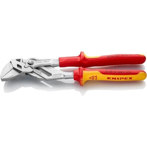 KNIPEX Zangenschlüssel L.250mm Spann-W.46mm verchr.Mehrkomp.-Hülle VDE KNIPEX