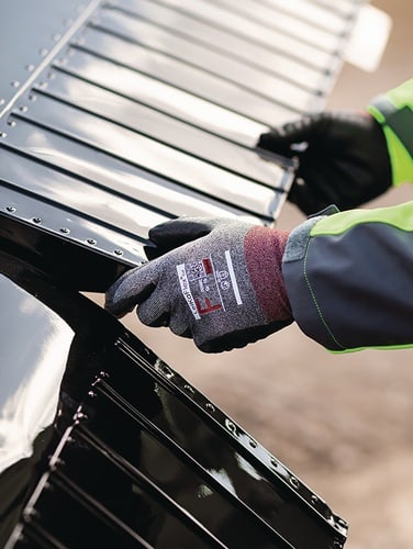 LEIPOLD Schnittschutzhandschuhe LeiKaFlex® CUT 1680 ESD Gr.10 grau/schwarz/rot meliert