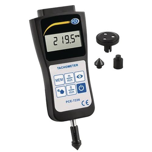 PCE INSTRUMENTS Handtachometer PCE-T236 5-99999 U/min (optische Drehzahlmessung) Genauigk.±0,05%