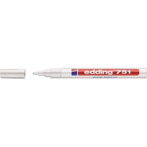 EDDING Lackmarker 751 weiß Strich-B.1-2mm Rundspitze EDDING