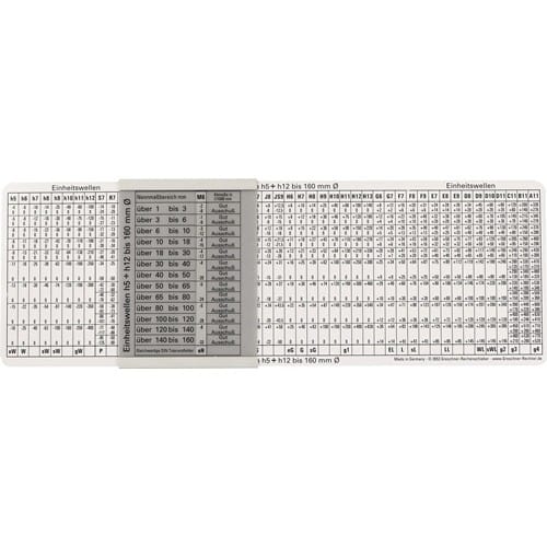TECWERK ISO-Passungsschieber f.Einheitsbohrung/-welle Ku.TECWERK