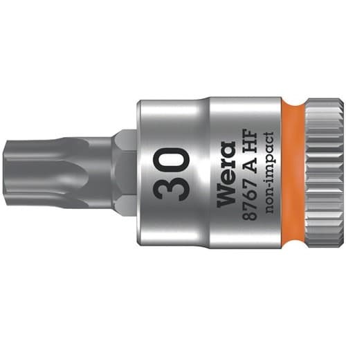 WERA Steckschlüsseleinsatz 8767 A HF TORX® 1/4 Zoll T30 L.28mm WERA
