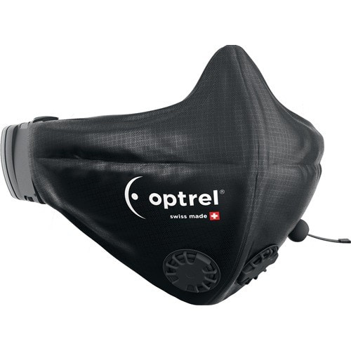 OPTREL Mund-Nasenmaske schwarz POM,Polyester,PU Ventil 2 St.OPTREL