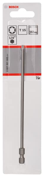 BOSCH Schrauberbit Extra-Hart T15, 152 mm, 1er-Pack