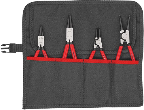 KNIPEX Sicherungsringzangensatz 4-tlg.in Rolltasche 10-60mm KNIPEX