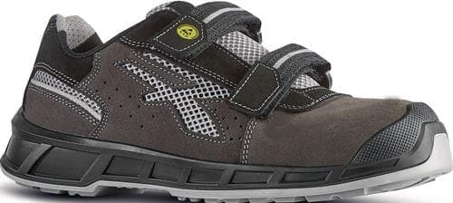 U.POWER Sicherheitssandale Prince Gr.41 W.11 grau-grau Leder m.Mesh-Einsätzen