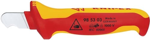 KNIPEX Abmantelungsmesser L.155mm Klingen-L.28mm VDE Mehrkomponentengriff KNIPEX