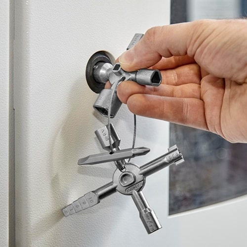 KNIPEX Schaltschrankschlüssel TwinKey® 6 Funktionen m.Magnet Verb.KNIPEX