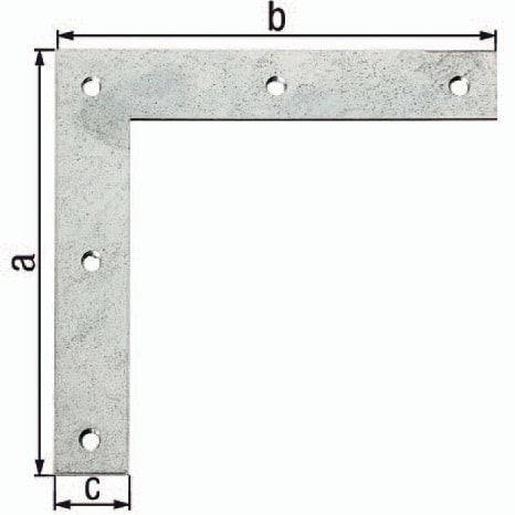 Eckwinkel Breite 30 mm Stärke 3 mm Stahl sendzimirverzinkt GAH