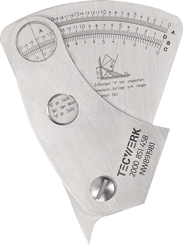 TECWERK Schweißnahtspeziallehre Ablesegenauigkeit 0,1mm TECWERK