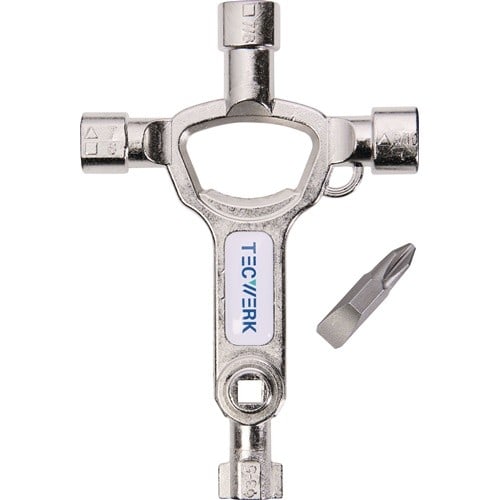 TECWERK Schaltschrankschlüssel 9 Funktionen integr.Flaschenöffner TECWERK