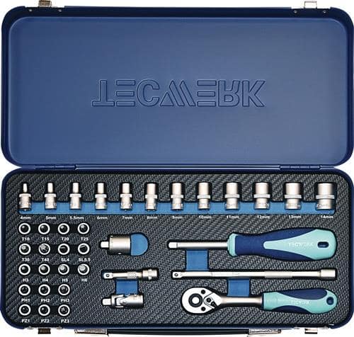 TECWERK Steckschlüsselsatz 36-tlg.1/4 Zoll SW 4-14mm Z.20 6KT TECWERK