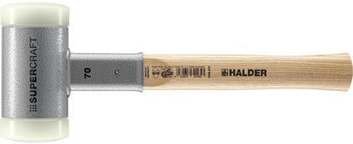 HALDER Schonhammer SUPERCRAFT L.370mm Kopf-D.70mm Hickory rückschlagfrei