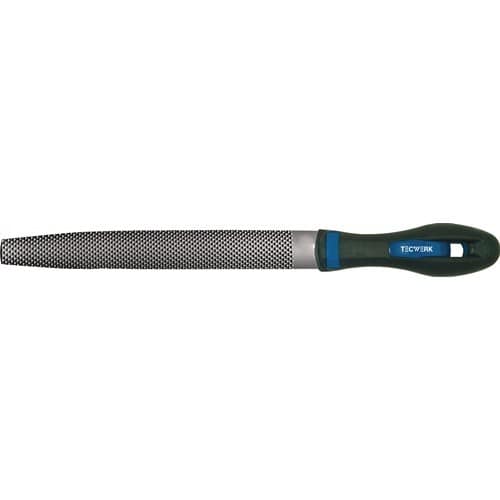TECWERK Kabinettraspel DIN 7263 D L.200mm Q.24x5mm Hieb 2 halbrd.2K-Ergo TECWERK