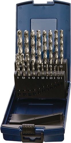 TECWERK Spiralbohrersatz DIN 338 Typ VA D.1-10x0,5mm HSS-Co 19tlg.Ku.-Kass.TECWERK
