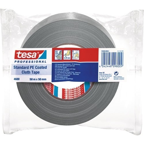 TESA Gewebeband tesaband® Stand.4688 silber-matt L.50m B.50mm Rl.TESA