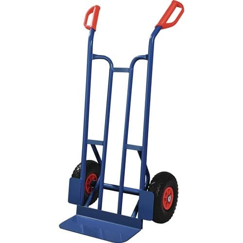 TECWERK Sackkarre H.1150mm Schaufel-L150xB400mm PU-Bereifung Trgf.250kg blau TECWERK