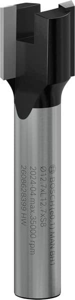 BOSCH Schaniernutfräser Standard for Wood, 8 mm, D1 12,7 mm, L 12,7 mm, G 50,8 mm