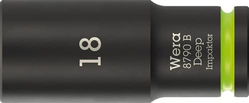 WERA Steckschlüsseleinsatz 8790 B Impaktor Deep 3/8 Zoll 18mm L.63mm WERA