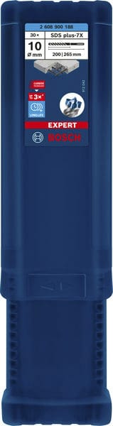 BOSCH EXPERT SDS plus-7X Hammerbohrer, 10 x 200 x 265 mm, 30-tlg.. Für Bohrhämmer