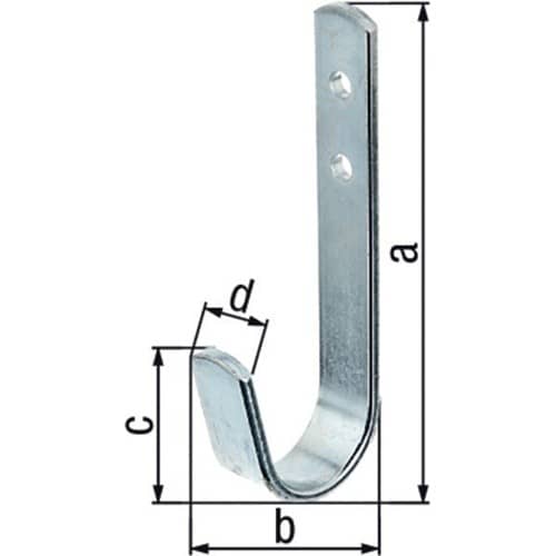 GAH Wandhaken einfach A.30mm STA verz.H.90mm GAH