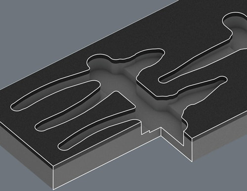 WERA Schaumstoffeinlage 9784 3-teilig KNIPEX Zangen Set VDE 1 WERA
