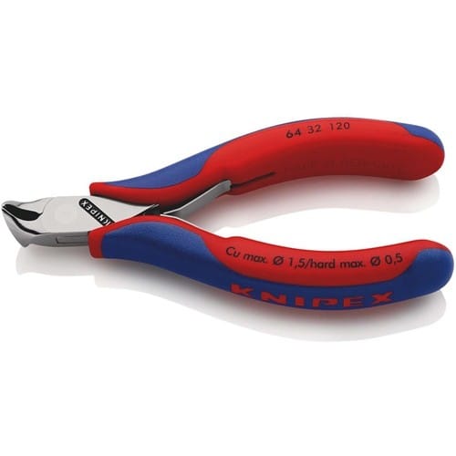 KNIPEX Elektronikvornschn.L.120mm Form 3 Facette ja,kleine spiegelpol.Mehrkomp.-Hüllen