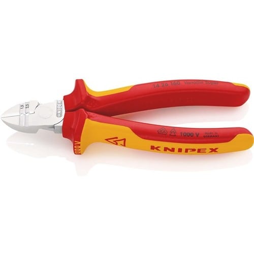 KNIPEX Abisolierseitenschneider L.160mm VDE Mehrkomp.-Hüllen VDE KNIPEX