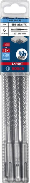 BOSCH EXPERT SDS plus-7X Hammerbohrer, 6 x 150 x 215 mm, 10-tlg.. Für Bohrhämmer