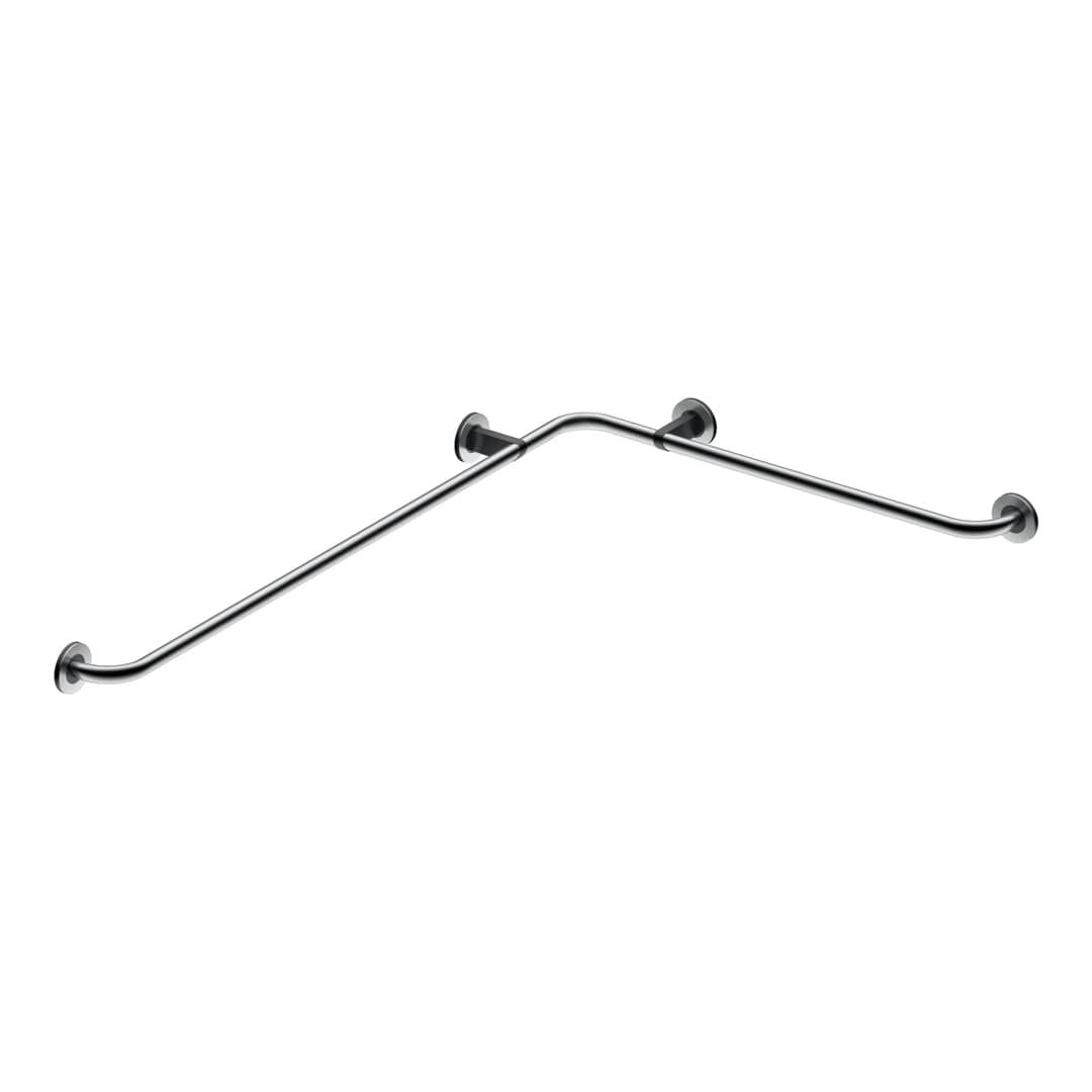 KWS Handlauf-Kombination, 90° 975-750 mm links Edelstahl fein matt