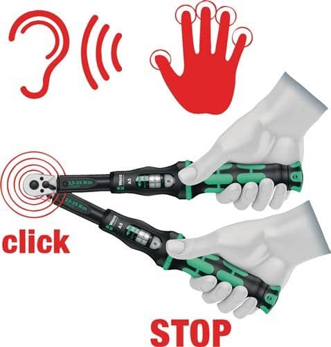 WERA Drehmomentschlüsselset Click-Torque A 6 Set 1 20tlg.2,5-25 Nm 1/4 Zoll WERA