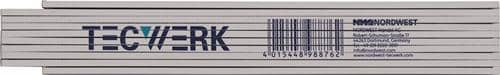 TECWERK Gliedermaßstab L.2m mm/cm EG III Ku.weiß TECWERK