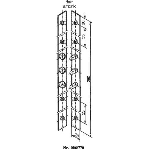 SCHNEGEL Flachbändersicherung L.280mm B.20mm S.3mm STA verz.006/770/V SCHNEGEL