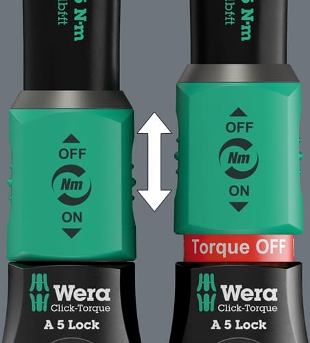 WERA Drehmomentschlüssel Click-Torque Lock A 5 1/4 Zoll 2,5-25 Nm WERA