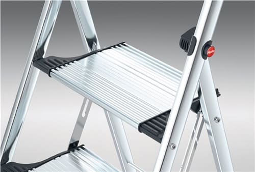 Klapptritt K100 Aluminium mit Anti-Rutsch-Riffelung HAILO