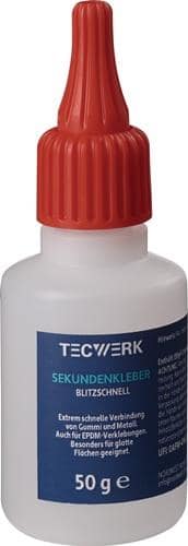 Sekundenkleber blitzschnell farblos Flasche TECWERK