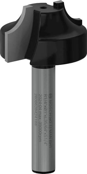 BOSCH Profilfräser E 1/4", R1 6,3 mm, D 25,4 mm, L 14 mm, G 46 mm